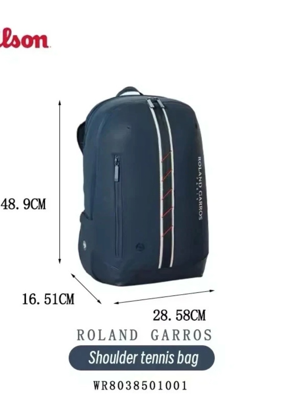 WILSON Roland Garros 2025 French Open Tennis Backpack, Dark Blue, Brand New - Picture 14 of 14